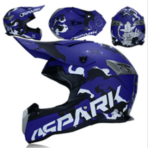 Шлем кроссовый 188 "Spark" blue matt L pitbikemarket.ru