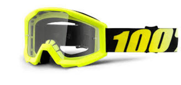 Очки подростковые 100% Strata JR Neon Yellow / Clear Lens (50500-004-02) pitbikemarket.ru