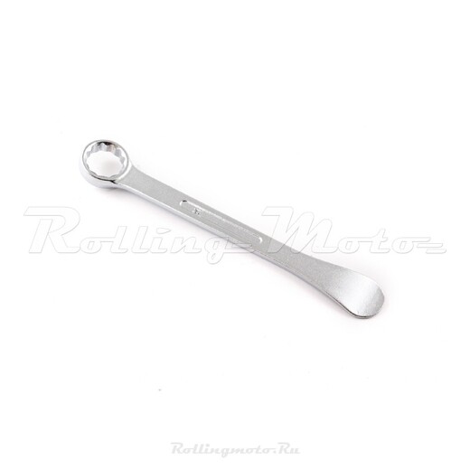 Лопатка монтажная алюминиевая с накидным ключом M27  SM-PARTS pitbikemarket.ru