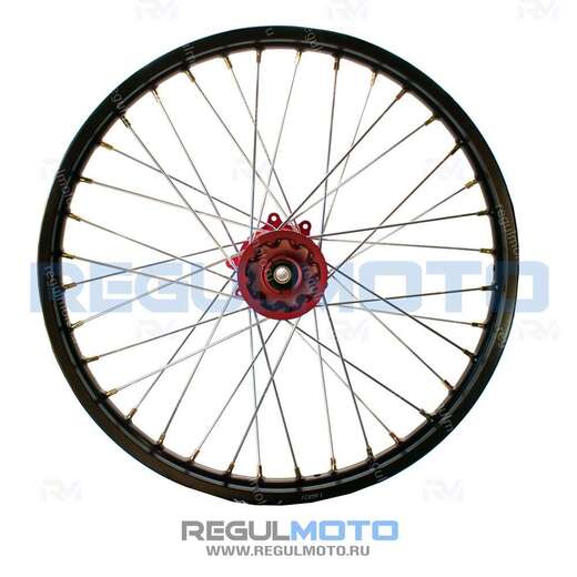 Диск колесный передний Regulmoto ZR, CR-Z 300 (1,60х21"), ось 15мм, цвет (Красный, сплав 7116) pitbikemarket.ru