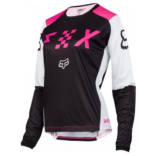 Мотоджерси женская Fox Switch Womens Jersey черное / розовое L (19465-285-L) pitbikemarket.ru