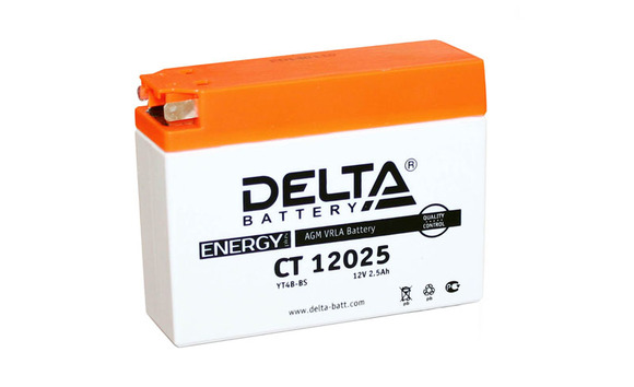 АКБ DELTA  CT 12025 4B-BS 2,5ah Suzuki,Yamaha (114 х 38 х 86) pitbikemarket.ru