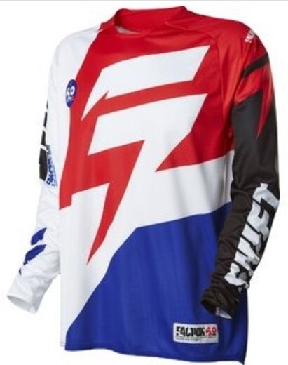 Мотоджерси Shift Faction Jersey белое / красное L pitbikemarket.ru