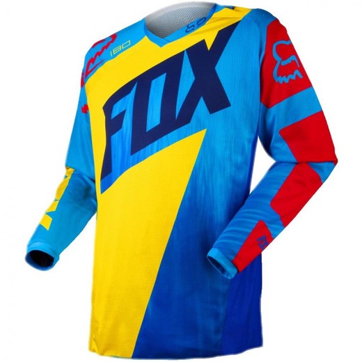 Мотоджерси детская Fox 180 Vandal Kids Jersey желтое / синее M pitbikemarket.ru