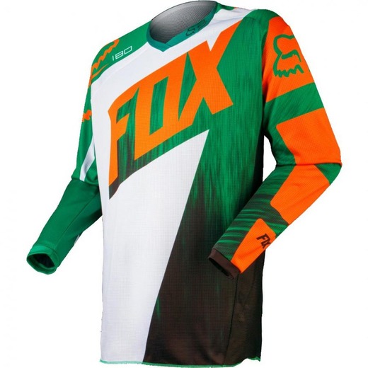Мотоджерси подростковая Fox 180 Vandal Youth Jersey зеленое / оранжевое S (11450-147-S) pitbikemarket.ru