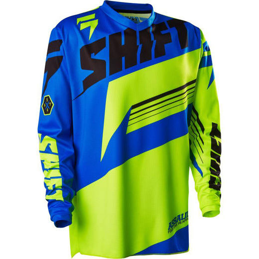 Мотоджерси подростковая Shift Assault Youth Jersey желтое / синее M (14599-586-M) pitbikemarket.ru