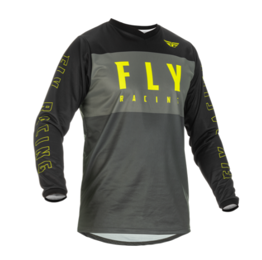 Джерси FLY RACING F-16 (2022) серый/черный/Hi-Vis желтый, L pitbikemarket.ru