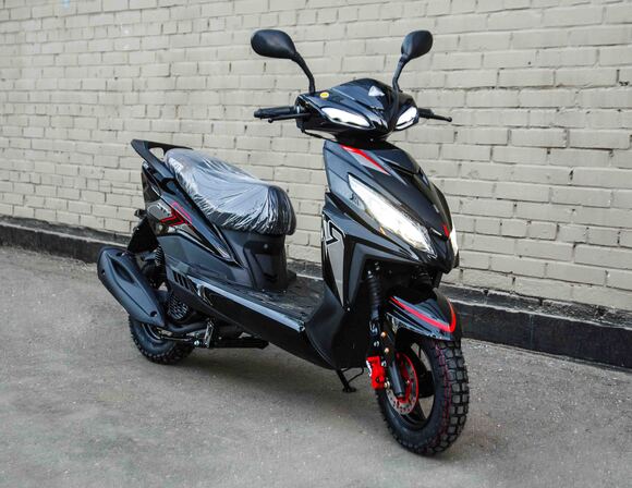 Скутер VENTO CITY 49сс (150) LED фары, сигнализация Черный pitbikemarket.ru