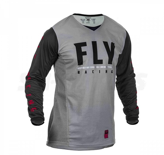 Футболка для мотокросса FLY RACING PATROL серая/черная (2020)  XXL pitbikemarket.ru