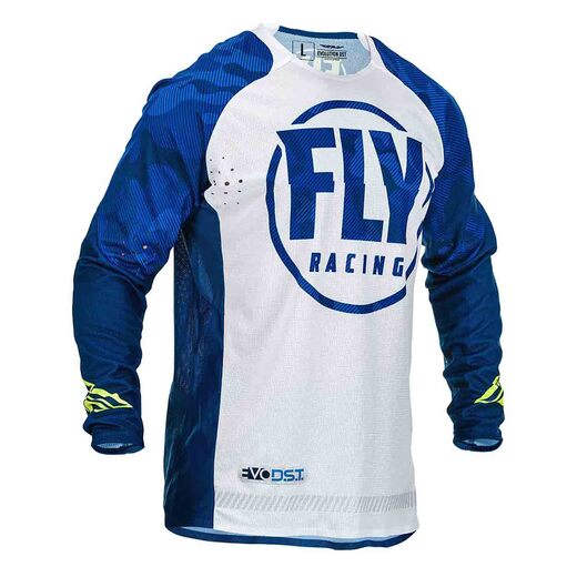 Футболка для мотокросса FLY RACING EVOLUTION DST синяя/белая (2020)   S pitbikemarket.ru