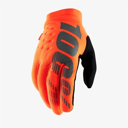 Мотоперчатки 100% Brisker Glove Fluo Orange/Black L (10016-260-12) pitbikemarket.ru
