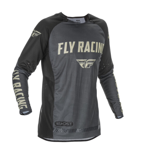 Футболка для мотокросса FLY RACING EVOLUTION DST черная/серая (2020)  M pitbikemarket.ru
