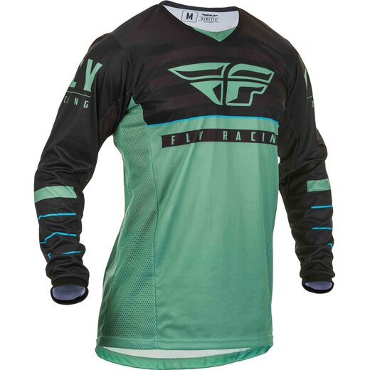 Футболка для мотокросса FLY RACING KINETIC K120 зелёная/чёрная (2020)  XXL pitbikemarket.ru