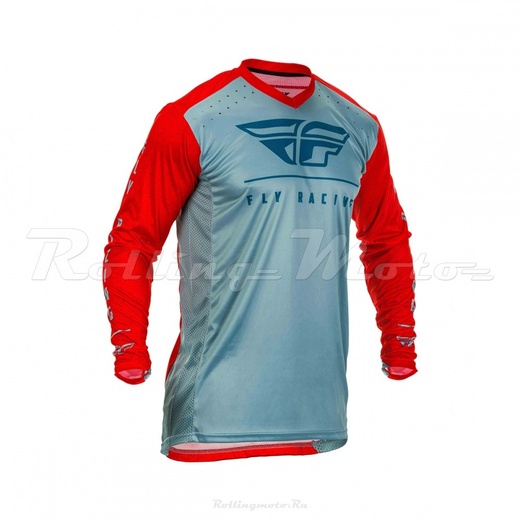 Футболка для мотокросса FLY RACING LITE HYDROGEN красная/серая/синяя (2020) L pitbikemarket.ru