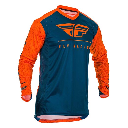 Футболка для мотокросса FLY RACING LITE HYDROGEN оранжевая/синяя (2020) L pitbikemarket.ru