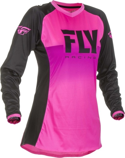 Футболка для мотокросса женская FLY RACING WOMEN'S LITE розовая/черная (2020)  M pitbikemarket.ru