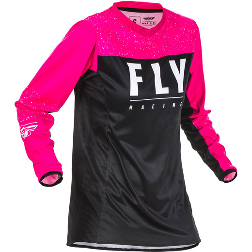 Футболка для мотокросса женская FLY RACING WOMEN'S LITE розовая/черная (детская) (2020)      YS pitbikemarket.ru