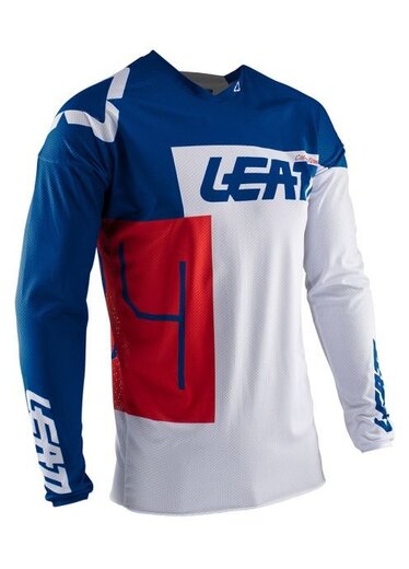 Мотоджерси Leatt GPX 4.5 Lite Jersey белое / синее L (5020001292) pitbikemarket.ru