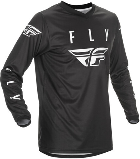 Джерси детская FLY RACING UNIVERSAL черная/белая 2021 YX pitbikemarket.ru