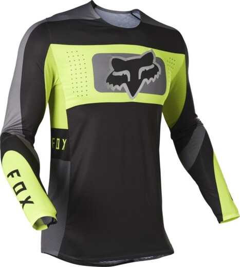 Мотоджерси Fox Flexair Mirer Jersey (Black/Yellow, L, 2022 (28128-019-L)) pitbikemarket.ru