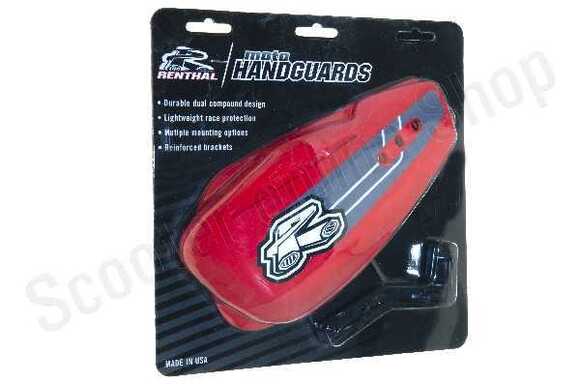 Защита рук двухкомпонентная + крепеж на руль RENTHAL HG-100 красная pitbikemarket.ru