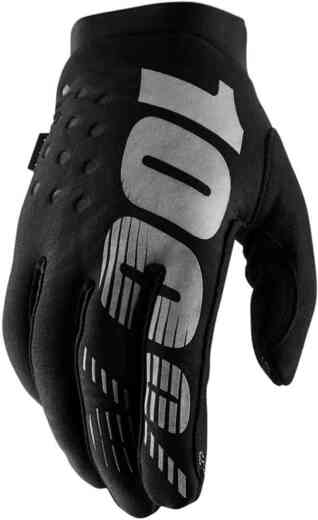 Мотоперчатки подростковые 100% Brisker Youth Glove Black/Grey XL (10016-057-07) pitbikemarket.ru