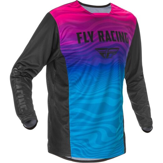 Джерси FLY RACING KINETIC K121 S.E. черная/розовая/синяя 2021 L pitbikemarket.ru