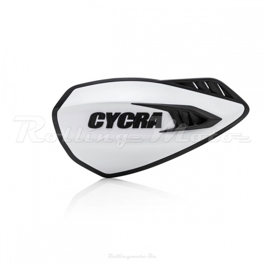 Защита рук мотокросс + крепеж на руль CYCRA CYCLONE белая/черная pitbikemarket.ru