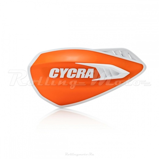 Защита рук мотокросс + крепеж на руль CYCRA CYCLONE оранжевая/белая pitbikemarket.ru