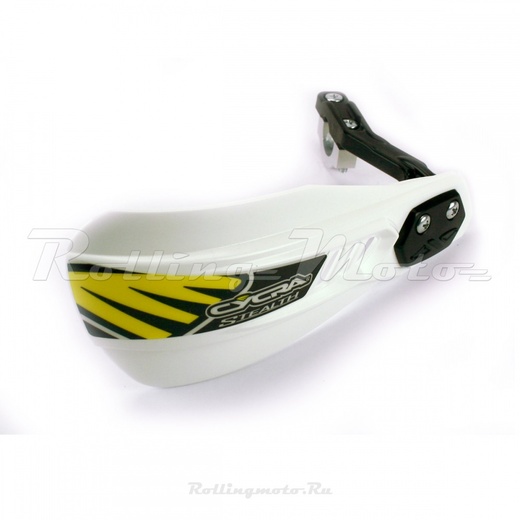 Защита рук мотокросс + крепеж на руль CYCRA STEALTH PRIMAL белая pitbikemarket.ru