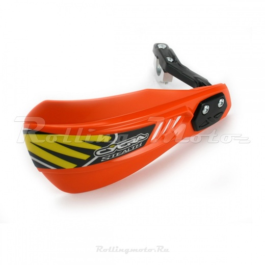 Защита рук мотокросс + крепеж на руль CYCRA STEALTH PRIMAL оранжевая pitbikemarket.ru