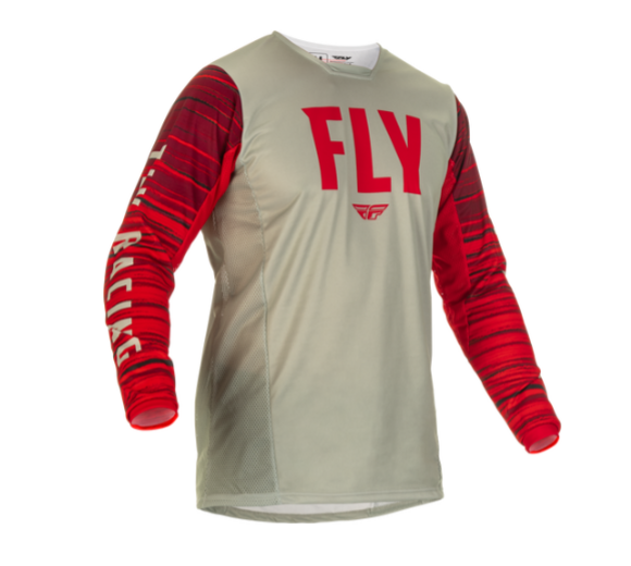 Джерси FLY RACING KINETIC WAVE (2022) серый/красный, XL pitbikemarket.ru