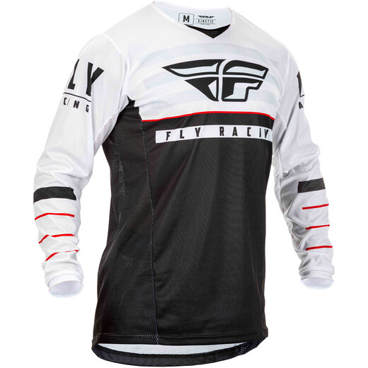 Футболка для мотокросса FLY RACING KINETIC K120 черная/белая/красная (2020)   S pitbikemarket.ru