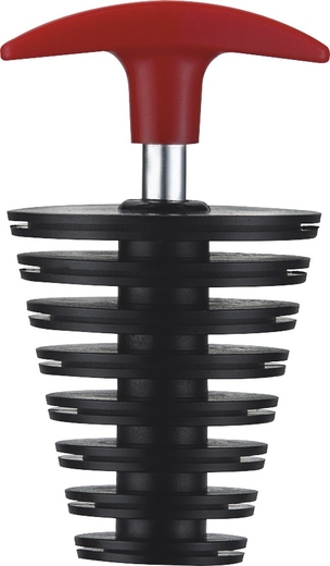 Пробка в глушитель большая SM-PARTS SM-652 черная/красная pitbikemarket.ru