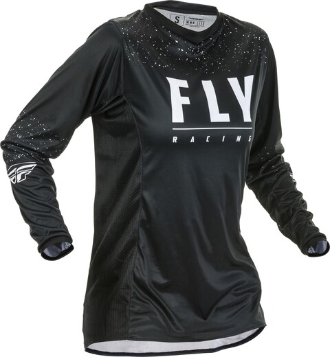 Футболка для мотокросса женская FLY RACING WOMEN'S LITE черная/белая (2020) L pitbikemarket.ru