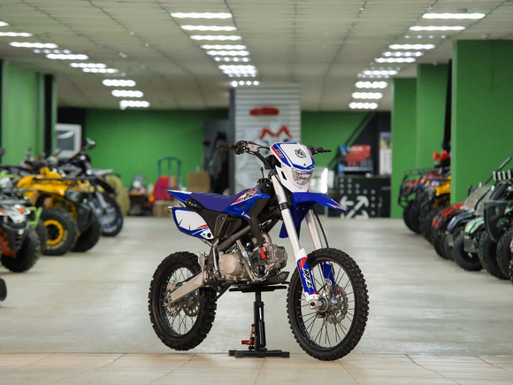 Питбайк Apollo RFZ Y 125LE, 19/16, 2024 г.в. синий (фара, электростартер) pitbikemarket.ru