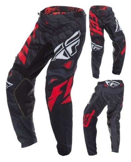 Брюки для мотокросса FLY RACING KINETIC RELAPSE черные/красные (2017) 34" pitbikemarket.ru