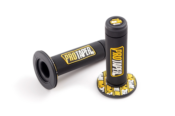Ручки руля резиновые для питбайка (пара) черные/желтые PRO-TAPER pitbikemarket.ru