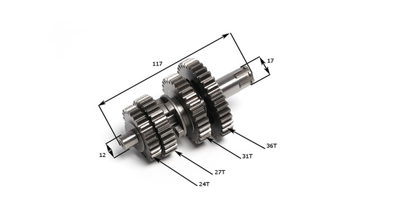 Вал КПП вторичный в сборе двиг. YX88,125 OEM pitbikemarket.ru