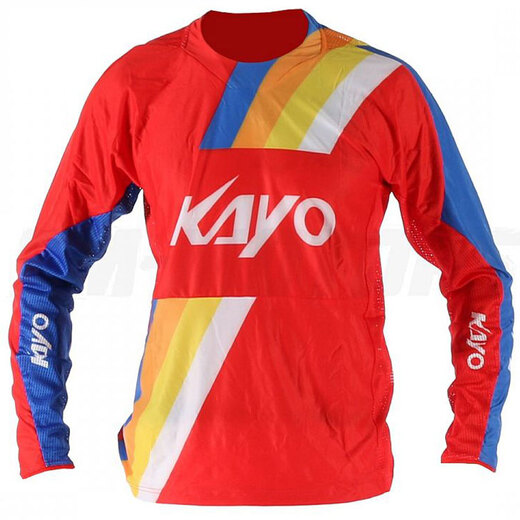 Футболка для мотокросса KAYO красная/синяя  XL pitbikemarket.ru