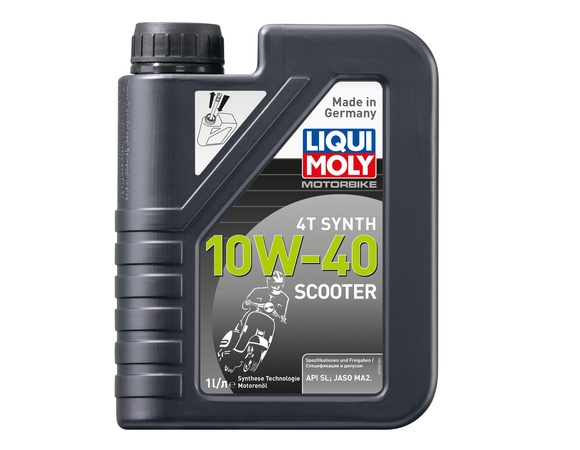 Масло Liqui Moly 4t Scooter Motoroil 10W-40 (HC-синт.) , 1л (7522) pitbikemarket.ru