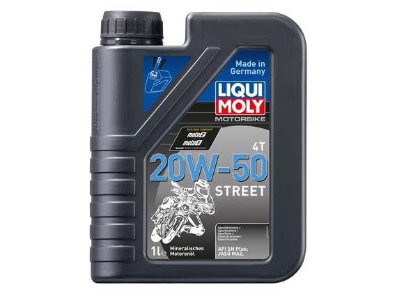 Масло Liqui Moly 4t Street 20W-50 (мин.) , 1л (7632) pitbikemarket.ru