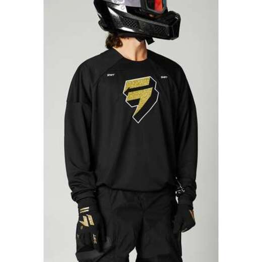 Мотоджерси Shift White Label Flak Jersey Black/Gold, XL, 2021 (26484-595-XL) pitbikemarket.ru