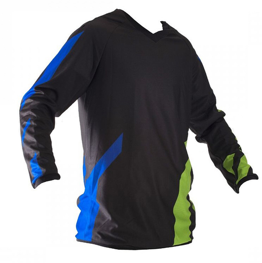 Футболка для мотокросса ATAKI Strike синяя/зеленая XXL pitbikemarket.ru