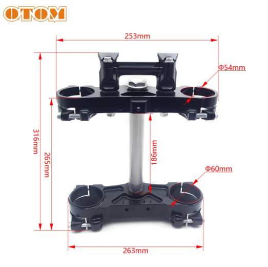 Траверса в сборе CNC KTM (k8 frame) OTOM черная pitbikemarket.ru