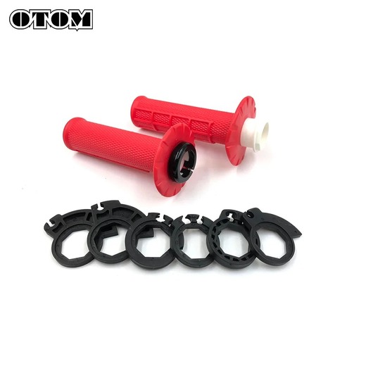 Ручки руля (грипсы) OTOM "Lock-on" (Красный) pitbikemarket.ru