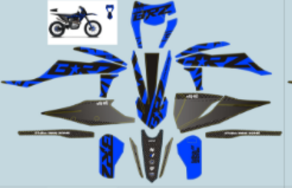 Комплект графики BRZ (k8 рама) синий pitbikemarket.ru