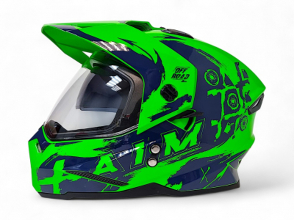 Шлем детский AiM JK802Y Green/Blue, Y/S pitbikemarket.ru