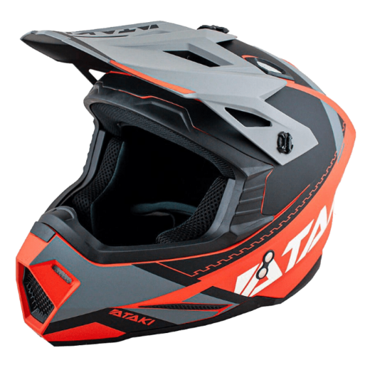 Шлем кроссовый ATAKI JK801 Valor (красный/серый матовый, S) pitbikemarket.ru