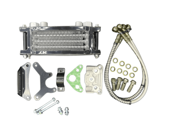 Установочный комплект радиатора для питбайк черный (с шлангами и платой) pitbikemarket.ru